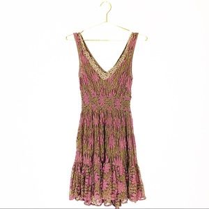 Free People | Lace Ruffle Floral Dress